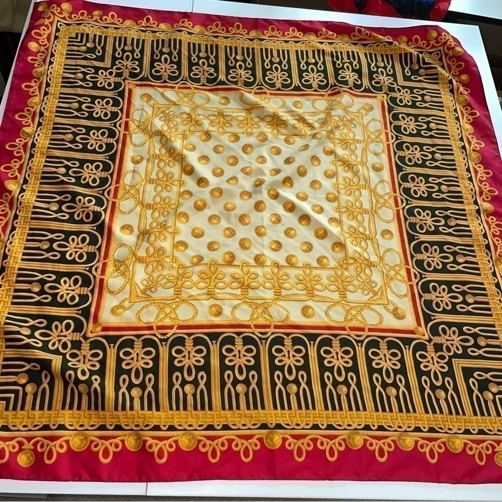 Vintage Made in Italy Chain Printed Scarf